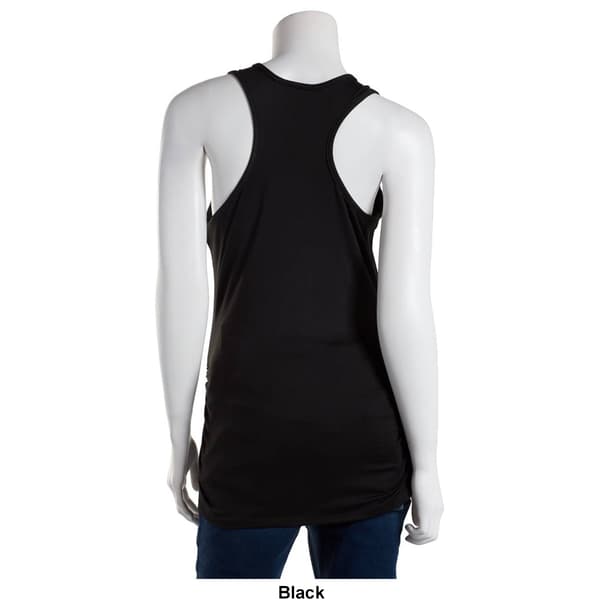 Womens Due Time Solid Racerback Maternity Tank Top