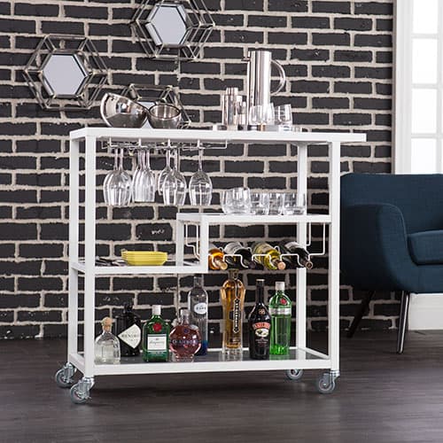 Southern Enterprises Holly & Martin Zephs Bar Cart - image 