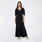 Womens Connected Apparel Capelet V Neck Crepe Evening Gown - image 1