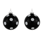 Northlight 2pk. Polka Dot Christmas Glass Ball Ornaments - image 1