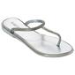 Womens Ashley Blue T-Strap w/Rhinestones Thong Sandals - image 2