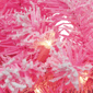 Northlight Pre-Lit Artificial Flocked Pink Pine Christmas Wreath - image 5
