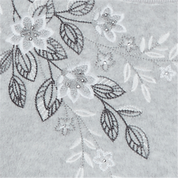 Womens Alfred Dunner Classics Floral Embroidered Sweatshirt