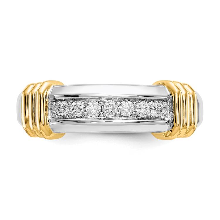 Mens Gentlemens Classics™ 14kt. Two Tone 1/4ctw. Diamond Ring