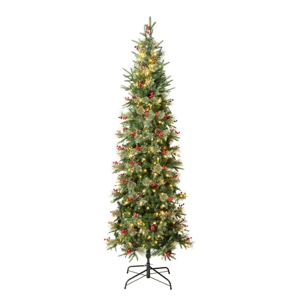 National Tree 7.5ft Feel-Real&#40;R&#41; Virginia Pine Slim Christmas Tree