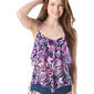 Womens Beach House Paradise Portia Mesh Tiered Tankini Swim Top - image 1