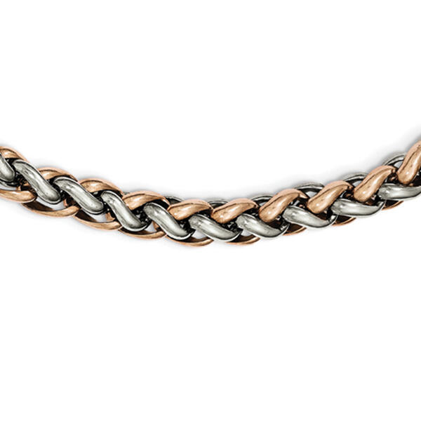 Mens Gentlemen's Classics&#40;tm&#41; Rose IP-Plated Chain Necklace - image 