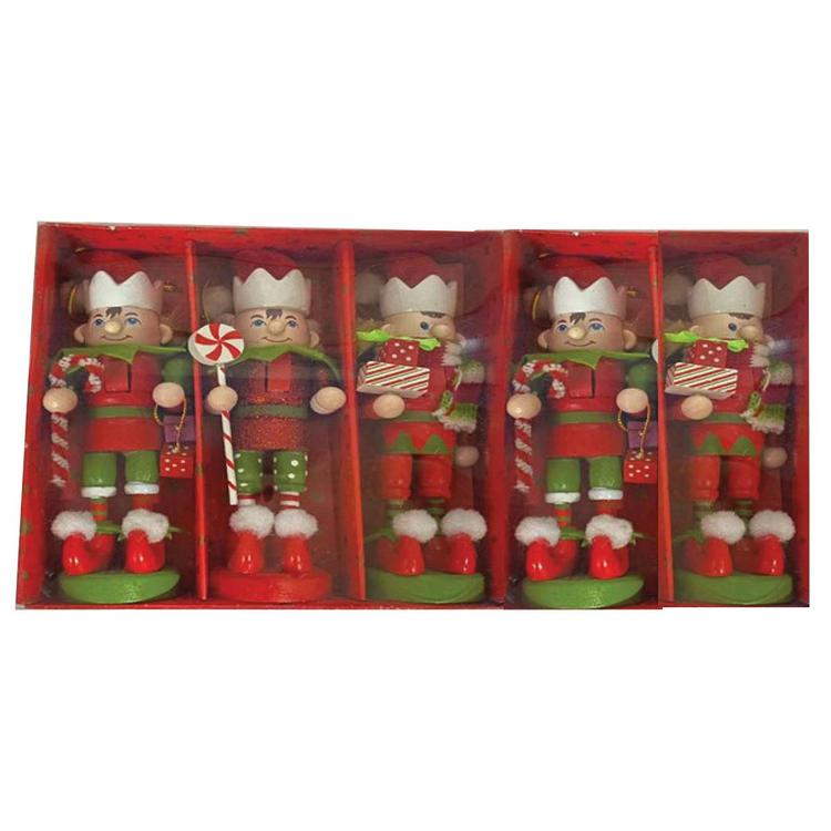 Santa''s Workshop 5in. Elf Nutcracker Ornaments - Set of 5
