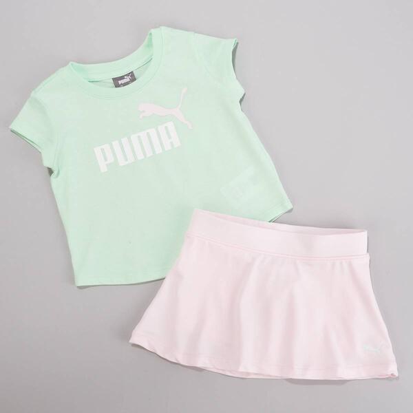 Toddler Girl Puma&#40;R&#41; Jersey Short Sleeve Tee & Skort Set - image 