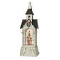 Santa''s Workshop 13in. Swirl Glitter Church Snow Globe - image 1