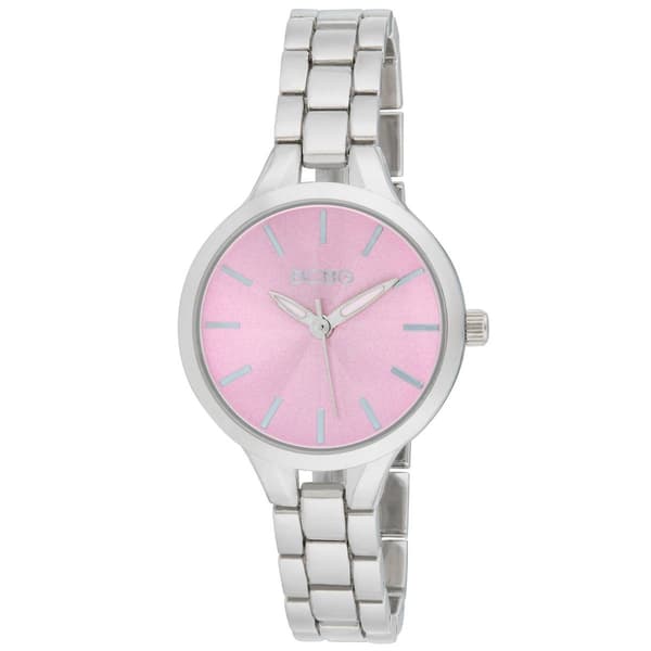 Womens BCBG Silver Round Open Link Watch - BCBG003SS - image 
