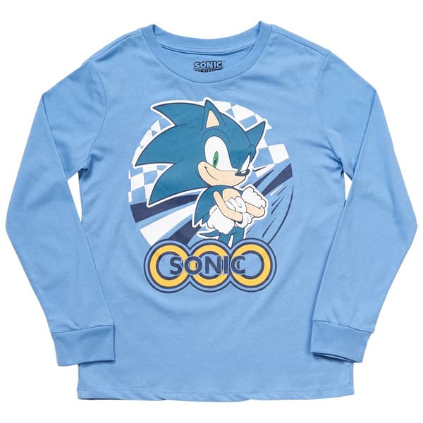 Boys (8-20) Sonic(tm) The Hedgehog Gold Ring Long Sleeve Tee - image 