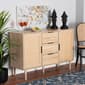 Baxton Studio Harrison Natural Brown Wood 3-Drawer Sideboard - image 2