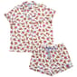 Juniors Pillow Talk Short Sleeve Teddy Bear Short Pajama Set - image 2