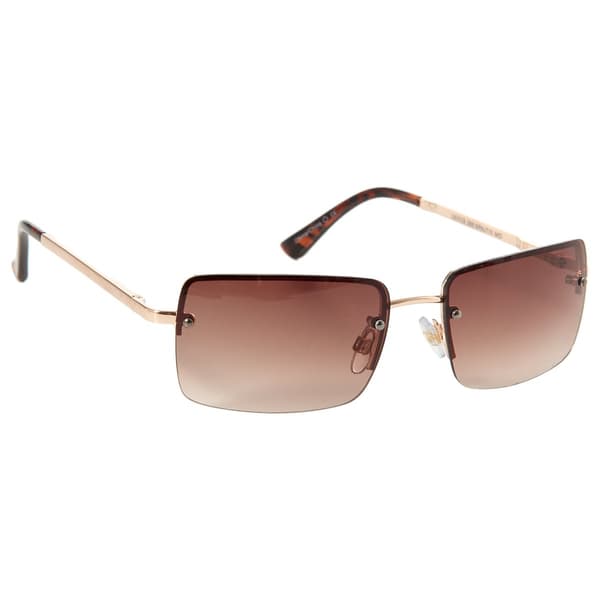 Womens Nine West Metal Rimless Rectangle Sunglasses - image 