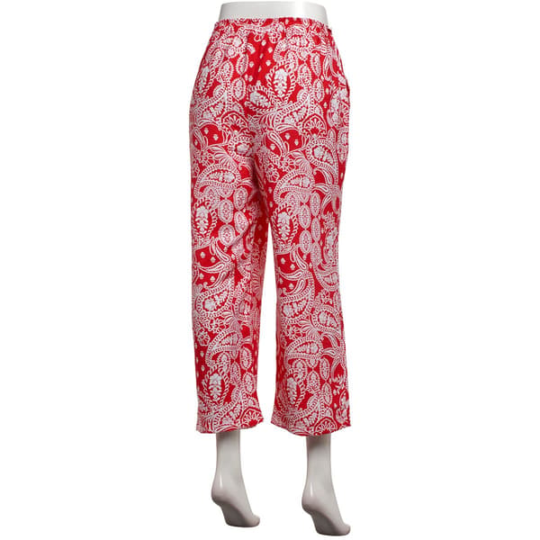 Womens Soho Apparel Beaded Drawstring Wide Leg Paisley Pants