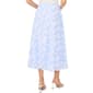 Womens Cece Pull On Floral Stripe Embroidered Midi Skirt - image 2