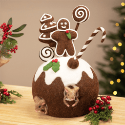 Northlight Gingerbread Cake & Mice Christmas Decoration
