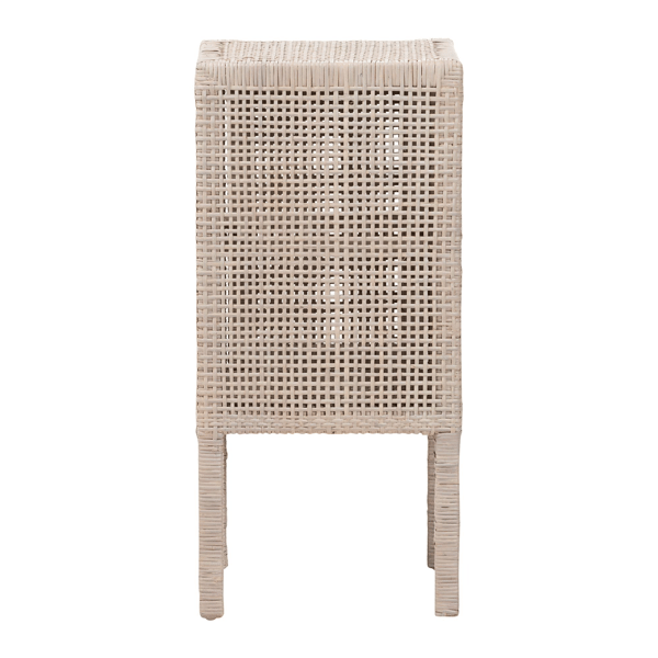 bali & pari Vivan Handwoven Wicker Natural Rattan Nightstand