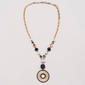 Ashley Cooper(tm) Black Raffia Wrapped Sunburst Long Necklace - image 1