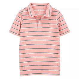 Boys &#40;4-7&#41; Carters&#40;R&#41; Short Sleeve Stripe Easter Polo - Pink