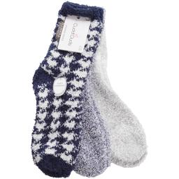 Womens Cuddl Duds(R) 3pr. Houndstooth Cozies