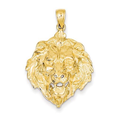 Gold Classics&#40;tm&#41; 14kt. Lion Head Pendant - image 