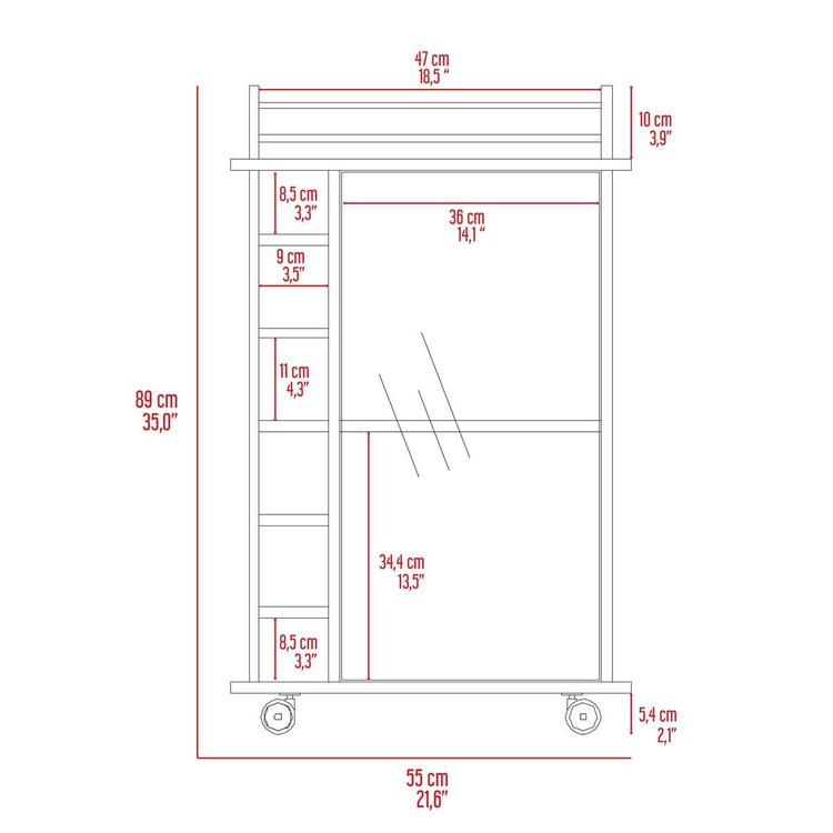 FM FURNITURE Vegas Bar Cart