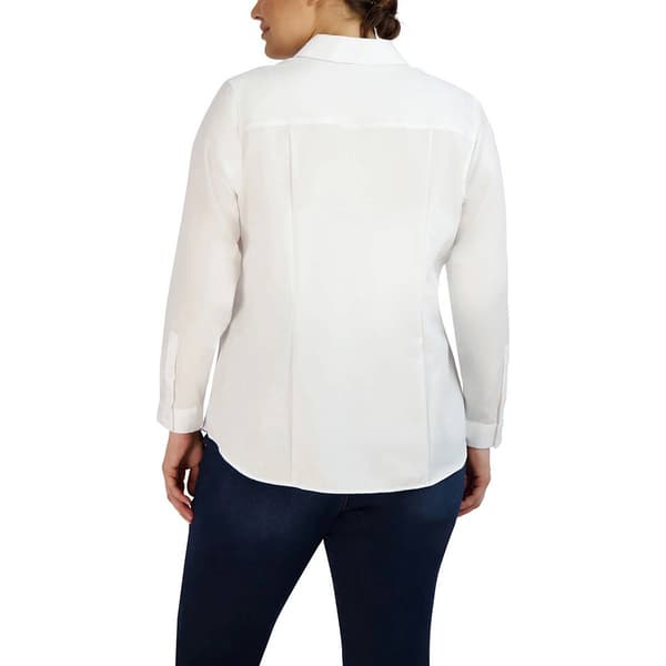 Plus Size Jones New York Long Sleeve Easy Care Button Down