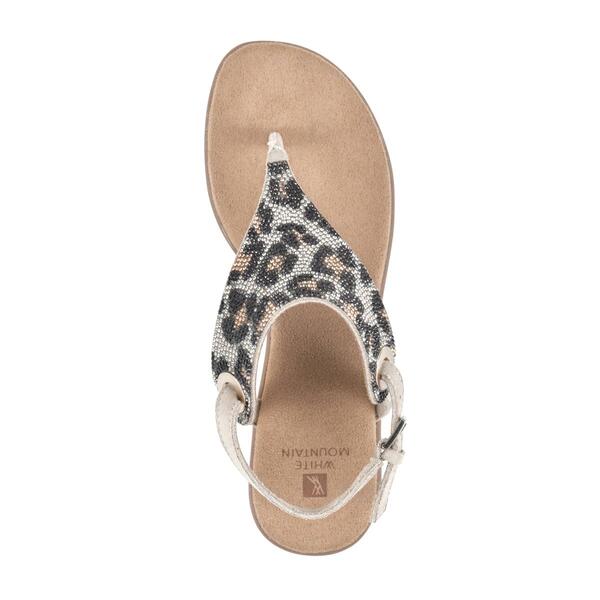 Womens White Mountain London 2 Leopard Thong Sandals