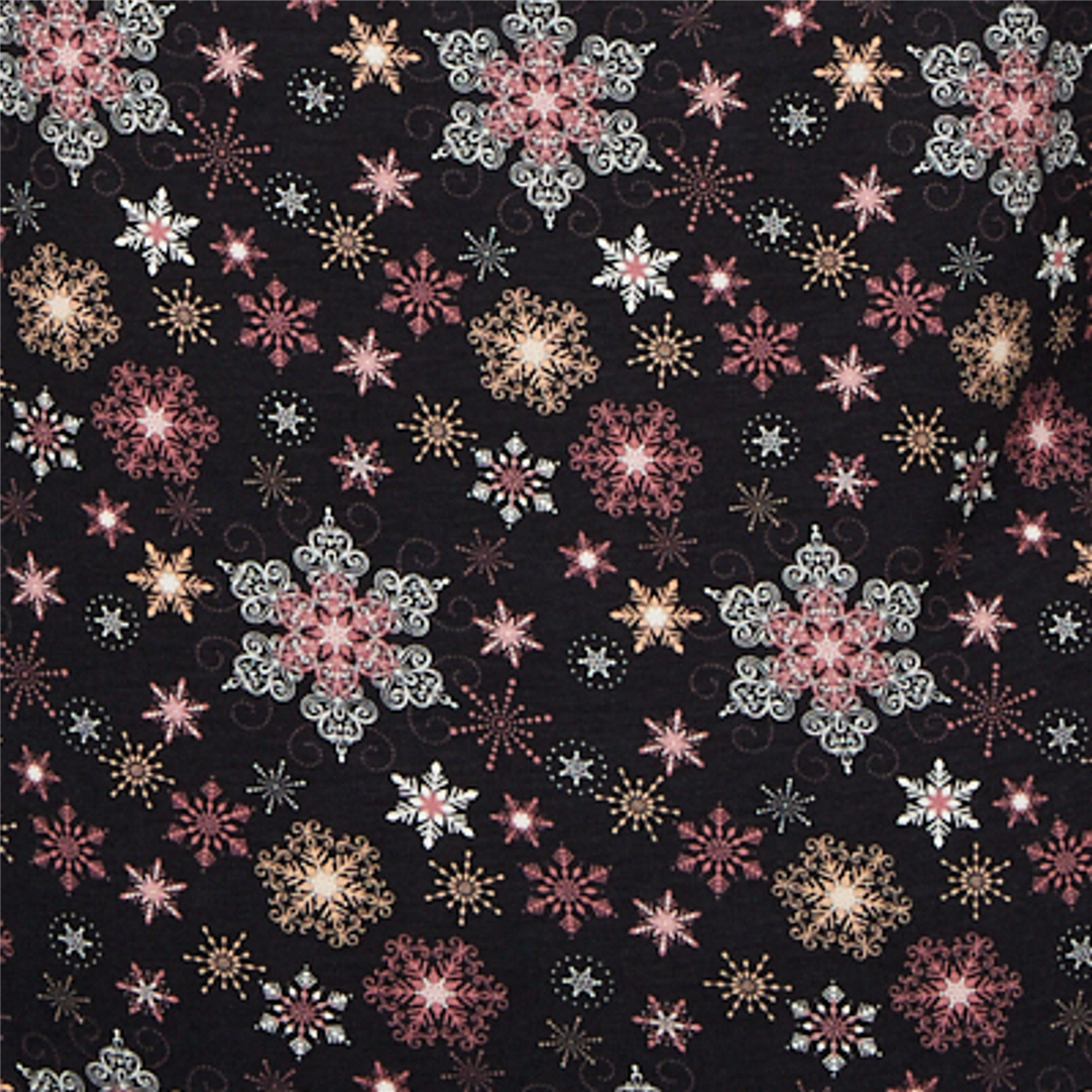 Plus Size Emaline Holiday Festivities Long Sleeve Snowflake Tee