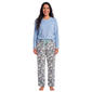 Womens Pink Laundry Butterflies Plush Folded Pajama Set - image 1