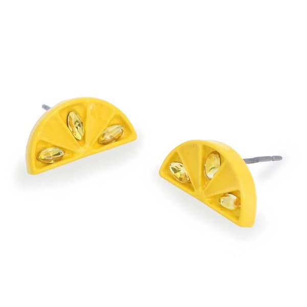 Betsey Johnson Lemon Stud Earrings