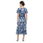 Petite SLNY Short Sleeve Tiered Foil Floral Midi Dress - image 2