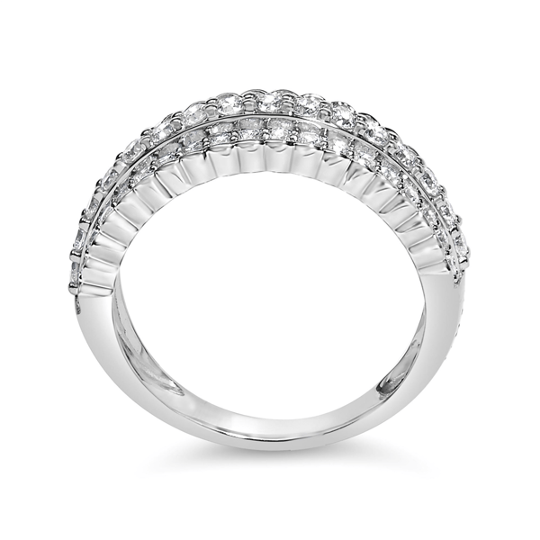 Haus of Brilliance 1ctw. Lab Grown Diamond 3 Row Band Ring