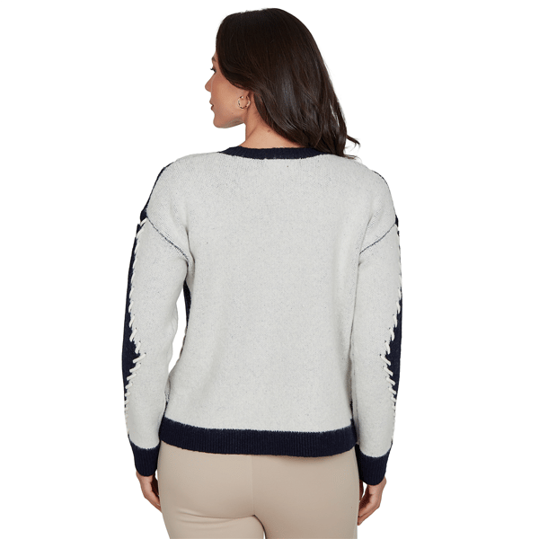 Plus Size Skye’s the Limit Urban Heirloom Corded Argyle Sweater