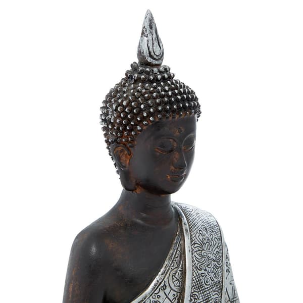 9th & Pike&#174; Black Polystone Buddha Sculpture
