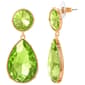 Jessica Simpson Green Stone Teardrop Dangle Earrings - image 1