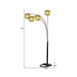 HomeRoots 84in. Black Four Light Arc Floor Lamp - image 3
