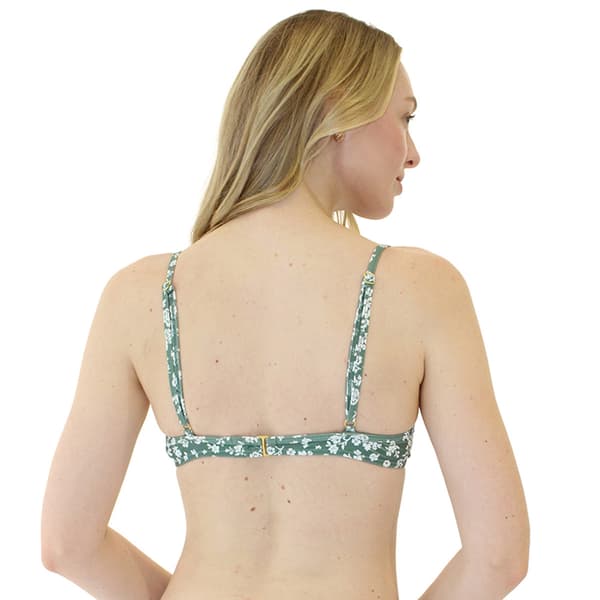 Juniors Cyn & Luca Floral Twist Front Pushup Bikini Swim Top