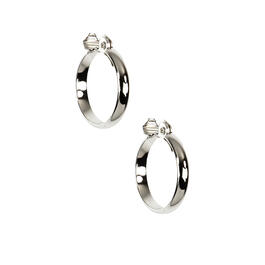 Anne Klein Silver-Tone Large Clip Hoop Earrings
