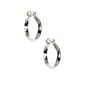 Anne Klein Silver-Tone Large Clip Hoop Earrings - image 1