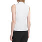 Womens Calvin Klein Sleeveless Shirred V-Neck Blouse - image 4