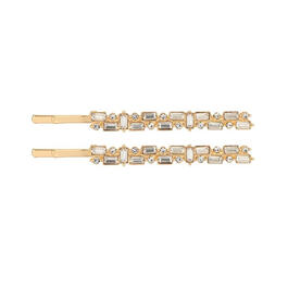 Roman Alice Looking Glass 2pc. Gold-Tone Baguette Hair Clips