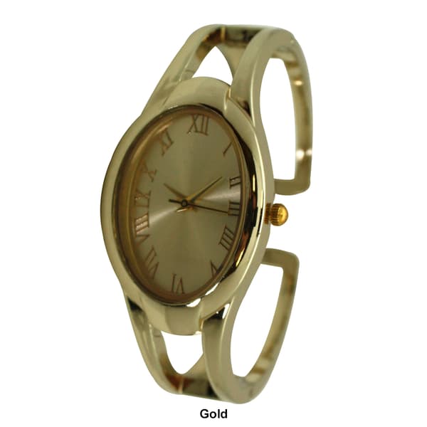 Womens Olivia Pratt™ Minimalist Oval Face Bangle Watch - H10052