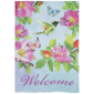 Northlight Welcome Hummingbird Floral Outdoor House Flag - image 2