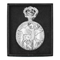 Mens Silver Alloy Engraved Deer Pocket Watch - 37744