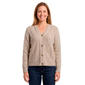 Petite Hasting & Smith Solid Long Sleeve Cable V-Neck Cardigan - image 1