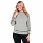Womens Retrology 3/4 Sleeve Solid Crew Neck Tipped Sweater - image 3