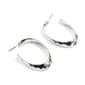Adrienne Vittadini Silver Hammered Hoop Earrings - image 1